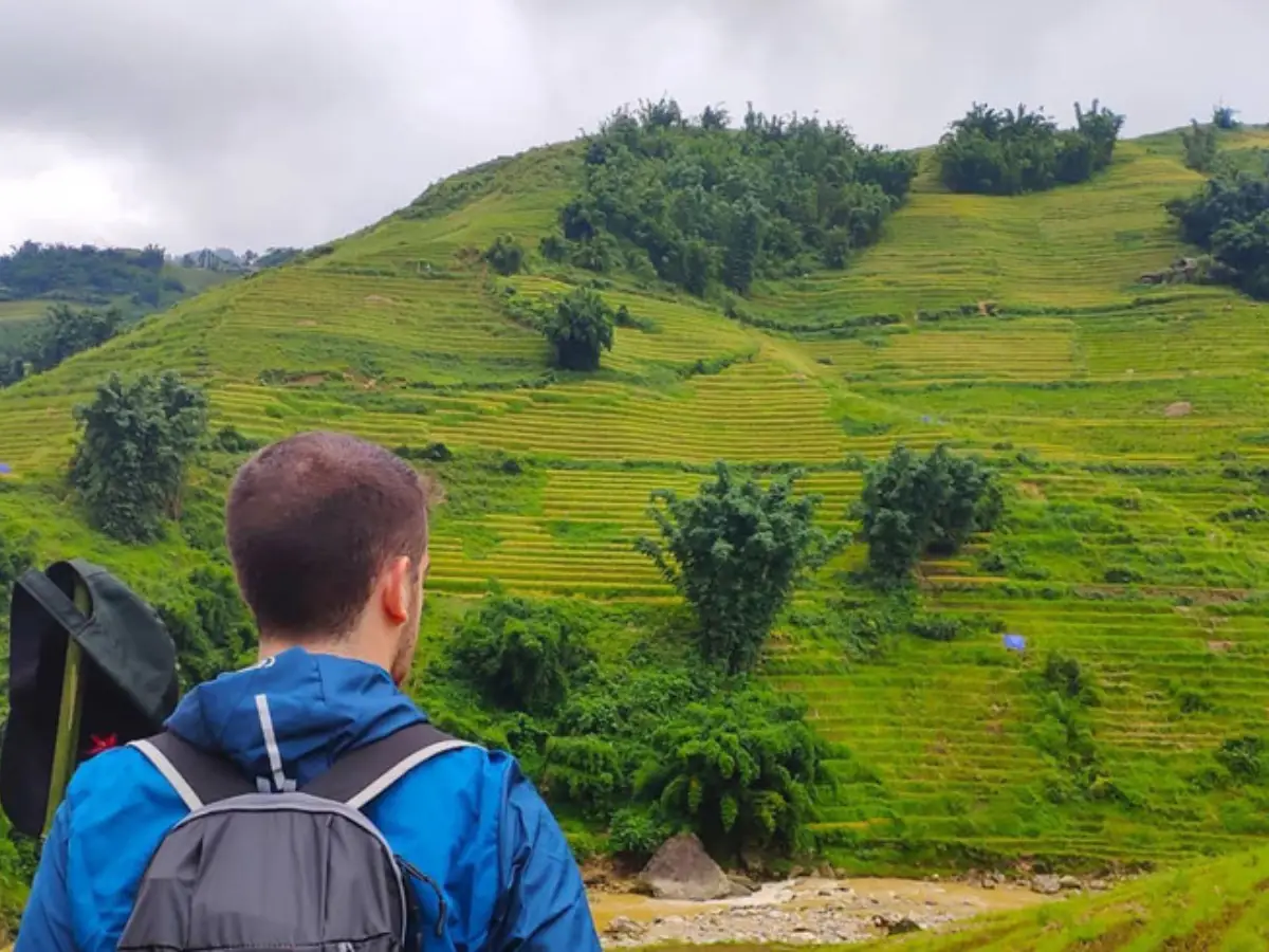 Mountain road into Sapa — travel route from Malaysia via Hanoi