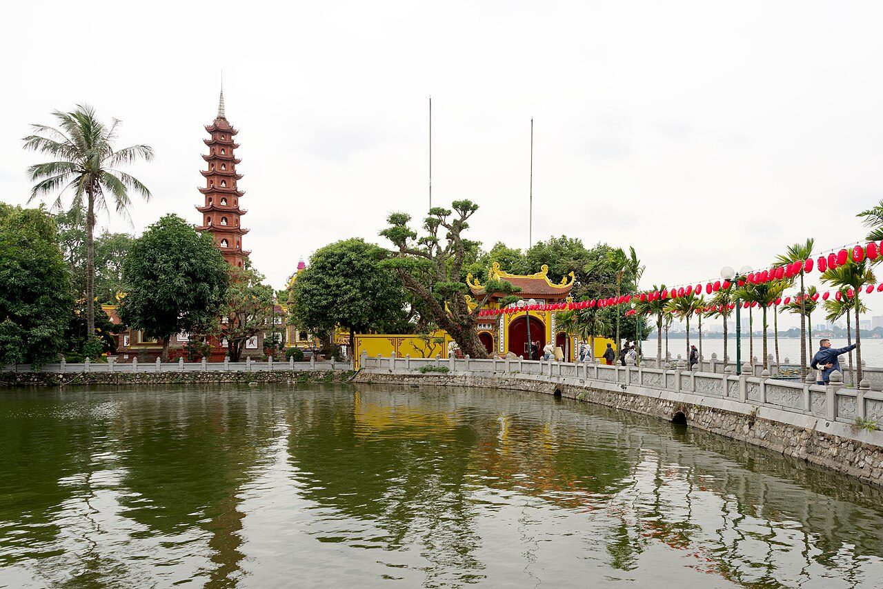Tran Quoc Pagoda on West Lake, Hanoi, the start of a one-week northern Vietnam trip