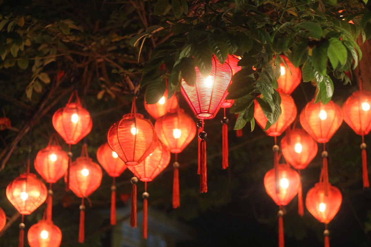 Silk lanterns over Hoi An Ancient Town at night — one of the best things to do in Vietnam