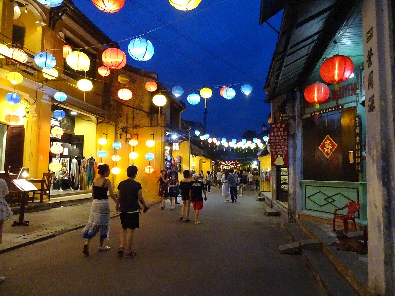 Lantern-lit streets of Hoi An at night, a highlight of a 2-week Vietnam trip