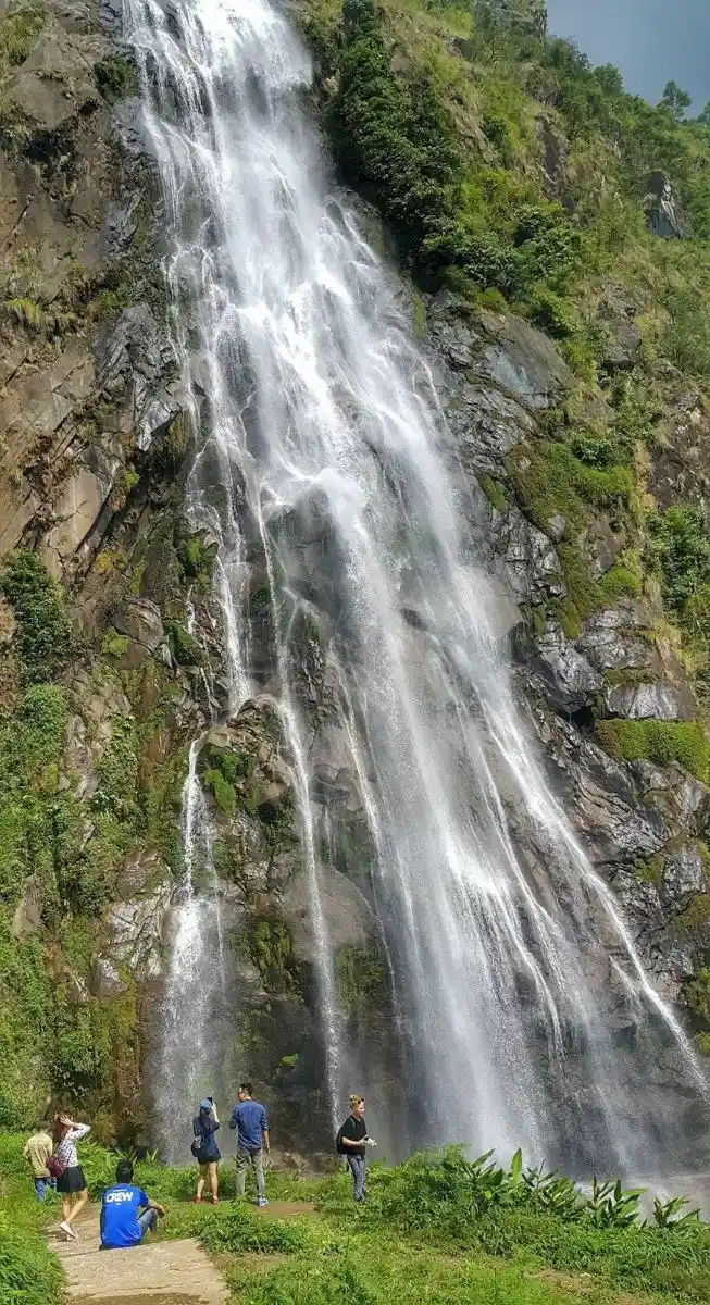 Trek through rice terraces en route to Love Waterfall in Sapa
