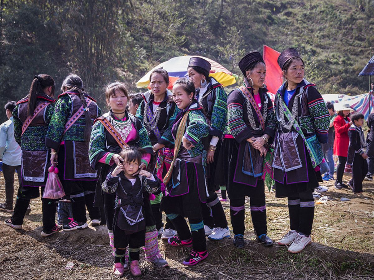 Rice terraces along the river valley trail on the Waterfalls and Traditional Villages tour