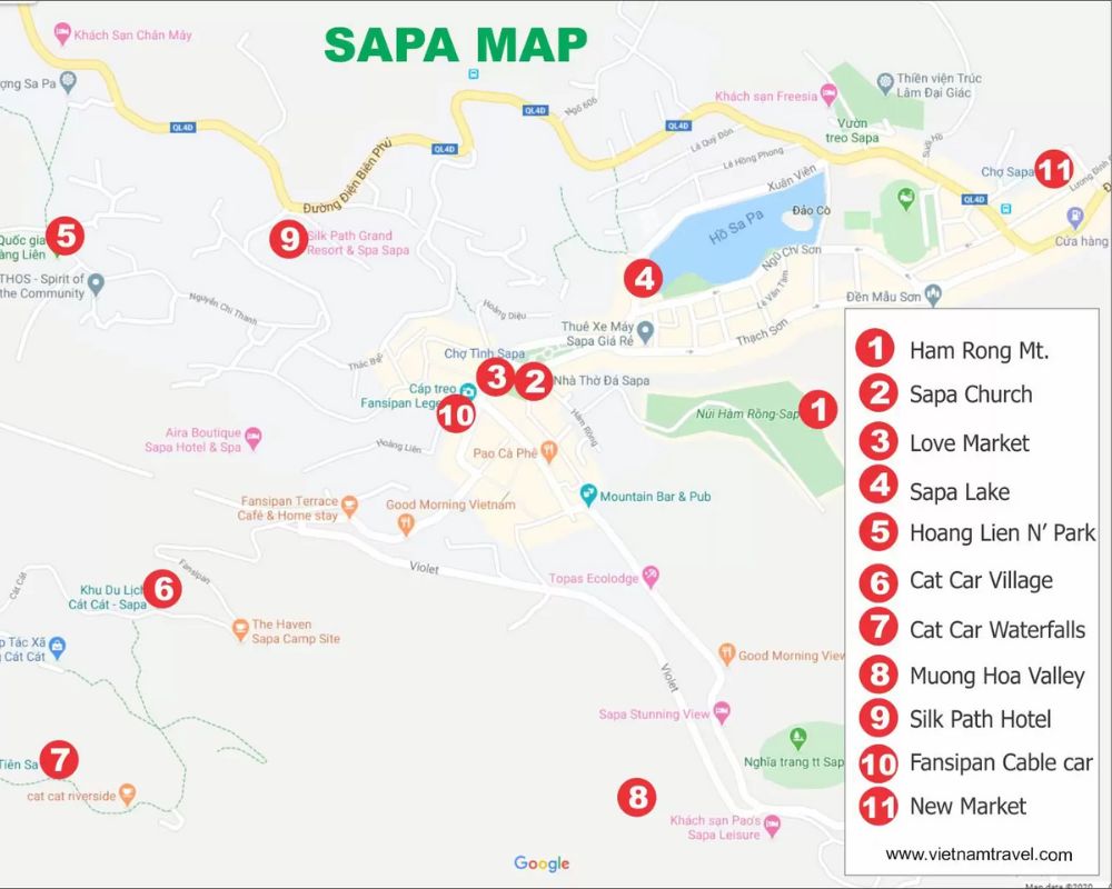 Sapa Trekking Map