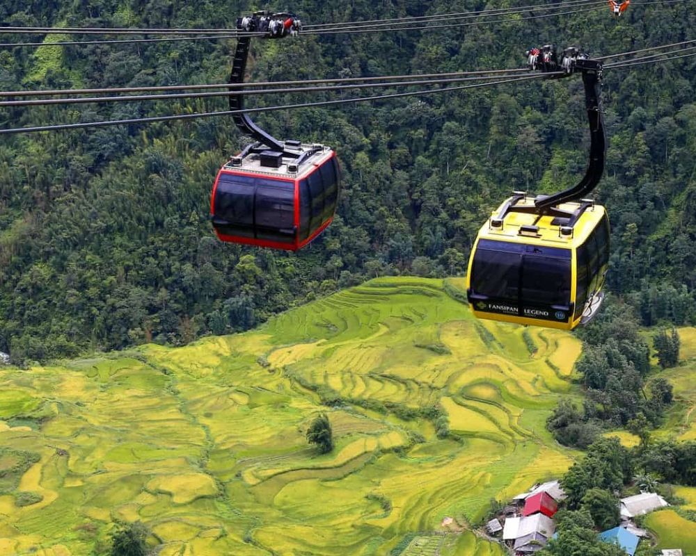 See Amazing Rice Fieds From Fansipan Cable Car