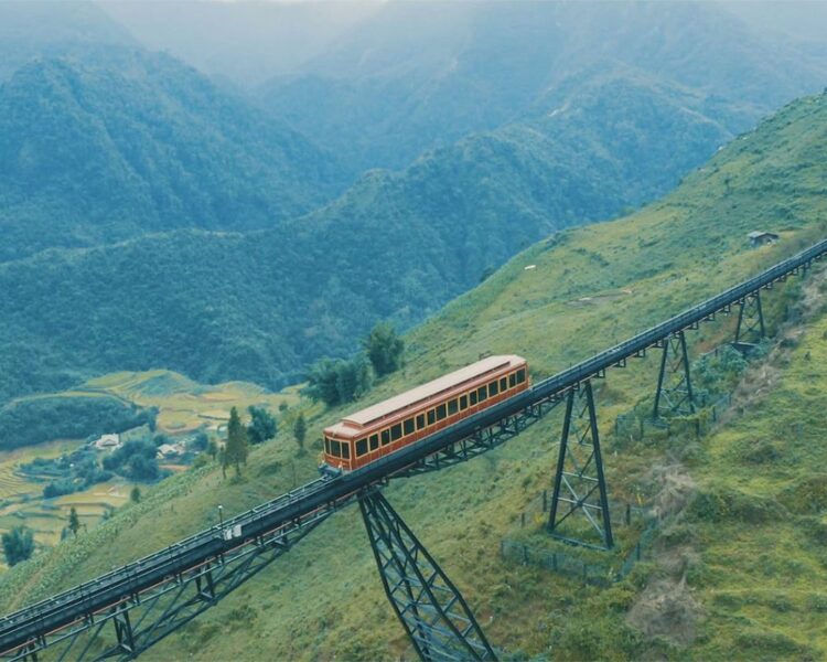 Train over mountain to Sapa