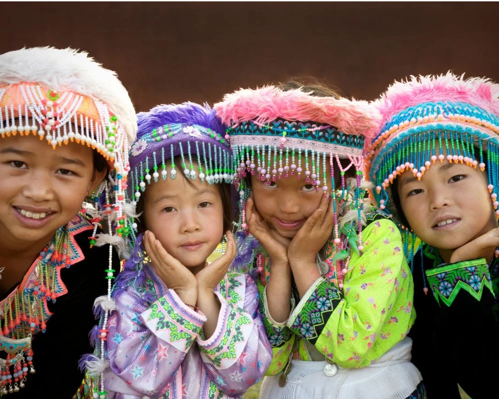 hmong girls are smiling