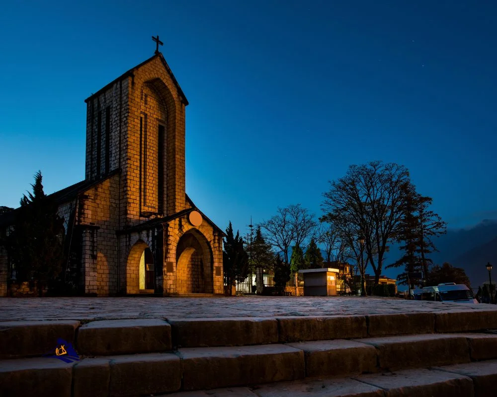 Sapas Church At Night