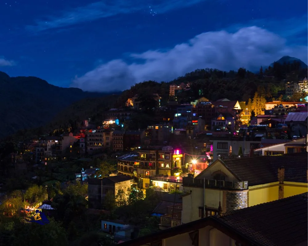 Sapas Village At Night