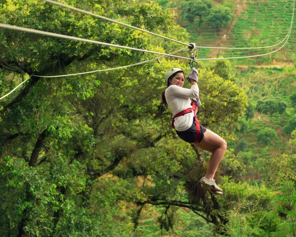 Zip Lining Over The Valleys